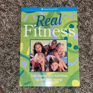 American Girl Real Fitness Book with Green and Blue Cover